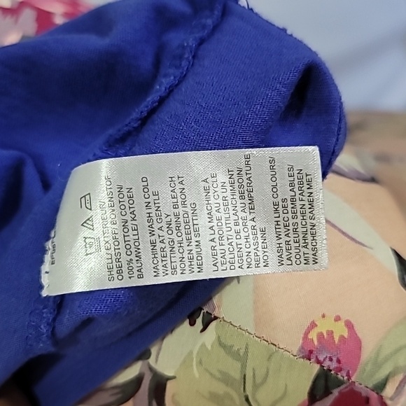 FREE with Purchase LORD & TAYLOR Tassel 3/4 Sleeve Blue/Purple T Shirt Top - Picture 6 of 6